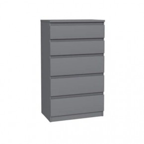 2.03.02.070.4 КАСТОР комод 5 ящиков RU серый в Тарко-Сале - tarko-sale.ok-mebel.com | фото