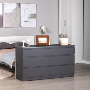 2.03.02.080.4 КАСТОР комод 6 ящиков RU серый в Тарко-Сале - tarko-sale.ok-mebel.com | фото 3