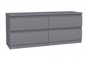 2.03.03.100.4 КАСТОР тумба 4 ящика RU серая в Тарко-Сале - tarko-sale.ok-mebel.com | фото