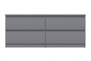 2.03.03.100.4 КАСТОР тумба 4 ящика RU серая в Тарко-Сале - tarko-sale.ok-mebel.com | фото 2