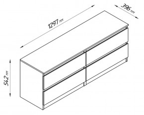 2.03.03.100.4 КАСТОР тумба 4 ящика RU серая в Тарко-Сале - tarko-sale.ok-mebel.com | фото 4