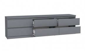 2.03.03.110.4 КАСТОР тумба 6 ящиков RU серая в Тарко-Сале - tarko-sale.ok-mebel.com | фото 3