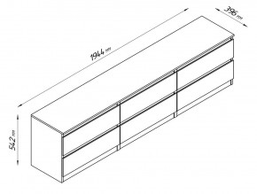 2.03.03.110.4 КАСТОР тумба 6 ящиков RU серая в Тарко-Сале - tarko-sale.ok-mebel.com | фото 4