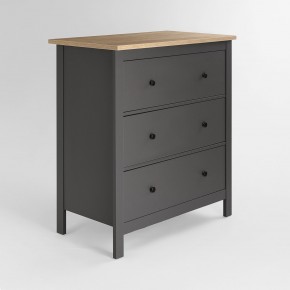 2.08.02.020.15 САГА комод 3 ящика серый/ясень в Тарко-Сале - tarko-sale.ok-mebel.com | фото