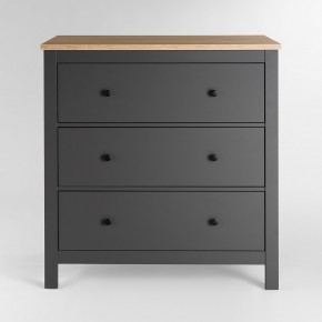 2.08.02.020.15 САГА комод 3 ящика серый/ясень в Тарко-Сале - tarko-sale.ok-mebel.com | фото 2