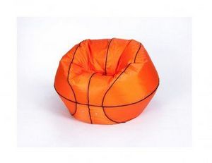 Кресло-мешок Баскетбольный мяч малый оранжево-черное в Тарко-Сале - tarko-sale.ok-mebel.com | фото 2