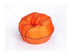 Кресло-мешок Баскетбольный мяч малый оранжево-черное в Тарко-Сале - tarko-sale.ok-mebel.com | фото 3