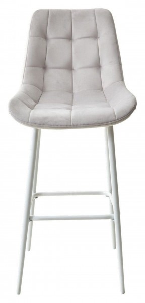 Барный стул ХОФМАН, цвет H-09 Светло-серый, велюр / белый каркас М-City в Тарко-Сале - tarko-sale.ok-mebel.com | фото 6