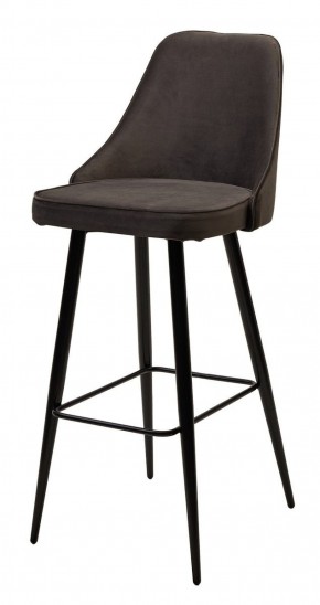 Барный стул NEPAL-BAR ГРАФИТ #14, велюр/ черный каркас (H=78cm) М-City в Тарко-Сале - tarko-sale.ok-mebel.com | фото