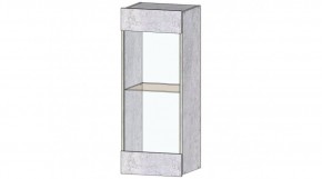 ДАЛЛАС Шкаф со стеклом (цемент светлый) в Тарко-Сале - tarko-sale.ok-mebel.com | фото