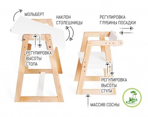 Детская растущая парта и стул Я САМ "Краски" (Ваниль) в Тарко-Сале - tarko-sale.ok-mebel.com | фото 8