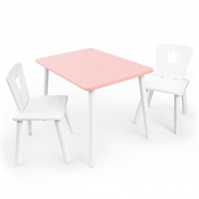 Детский комплект стол и два стула «Корона» Rolti Baby (розовый/белый, массив березы/мдф) в Тарко-Сале - tarko-sale.ok-mebel.com | фото 5
