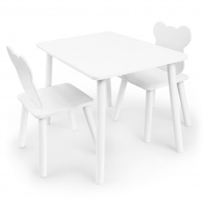 Детский комплект стол и два стула «Мишка» Rolti Baby (белый/белый, массив березы/мдф) в Тарко-Сале - tarko-sale.ok-mebel.com | фото 2