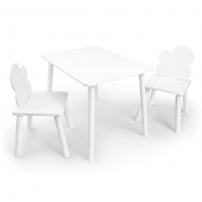 Детский комплект стол и два стула «Облачко» Rolti Baby (белый/белый, массив березы/мдф) в Тарко-Сале - tarko-sale.ok-mebel.com | фото