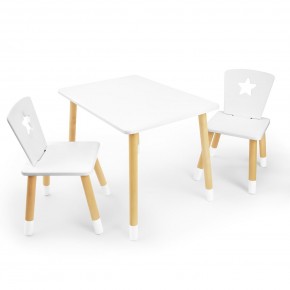 Детский комплект стол и два стула «Звезда» Rolti Baby (белый/береза, массив березы/мдф) в Тарко-Сале - tarko-sale.ok-mebel.com | фото 1