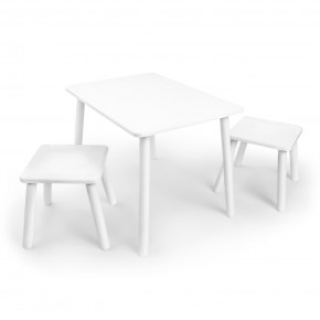 Детский комплект стол и два табурета Rolti Baby (белая столешница/белое сиденье/белые ножки) в Тарко-Сале - tarko-sale.ok-mebel.com | фото 1