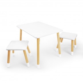 Детский комплект стол и два табурета Rolti Baby (белая столешница/белое сиденье/береза ножки) в Тарко-Сале - tarko-sale.ok-mebel.com | фото