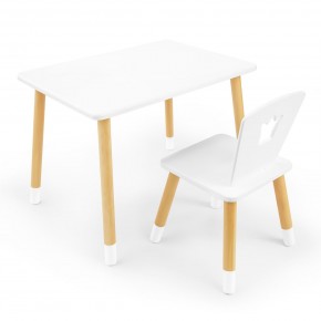 Детский комплект стол и стул «Корона» Rolti Baby (белый/береза, массив березы/мдф) в Тарко-Сале - tarko-sale.ok-mebel.com | фото 1