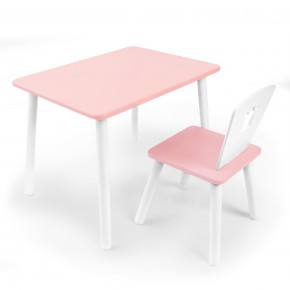 Детский комплект стол и стул «Корона» Rolti Baby (розовый/розовый, массив березы/мдф) в Тарко-Сале - tarko-sale.ok-mebel.com | фото 1