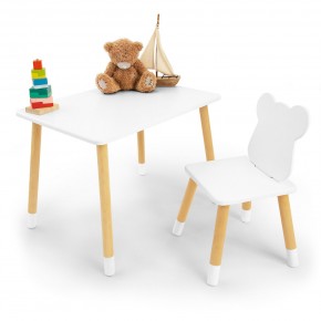 Детский комплект стол и стул «Мишка» Rolti Baby (белый/береза, массив березы/мдф) в Тарко-Сале - tarko-sale.ok-mebel.com | фото 2