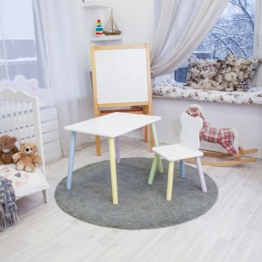 Детский комплект стол и стул «Мишка» Rolti Baby (белый/цветной, массив березы/мдф) в Тарко-Сале - tarko-sale.ok-mebel.com | фото 2