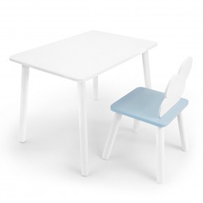 Детский комплект стол и стул «Облачко» Rolti Baby (белый/голубой, массив березы/мдф) в Тарко-Сале - tarko-sale.ok-mebel.com | фото