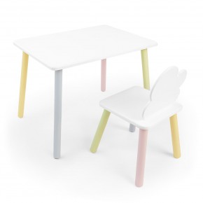 Детский комплект стол и стул «Облачко» Rolti Baby (белый/цветной, массив березы/мдф) в Тарко-Сале - tarko-sale.ok-mebel.com | фото 1