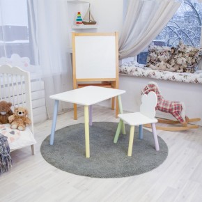 Детский комплект стол и стул «Облачко» Rolti Baby (белый/цветной, массив березы/мдф) в Тарко-Сале - tarko-sale.ok-mebel.com | фото 2