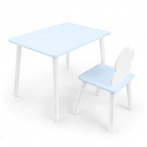 Детский комплект стол и стул «Облачко» Rolti Baby  (голубая столешница/голубое сиденье/белые ножки) в Тарко-Сале - tarko-sale.ok-mebel.com | фото 1