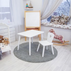 Детский комплект стол и стул «Звезда» Rolti Baby (белый/белый, массив березы/мдф) в Тарко-Сале - tarko-sale.ok-mebel.com | фото 2
