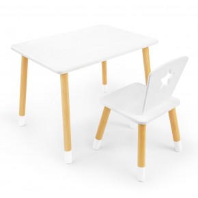 Детский комплект стол и стул «Звезда» Rolti Baby (белый/береза, массив березы/мдф) в Тарко-Сале - tarko-sale.ok-mebel.com | фото 1