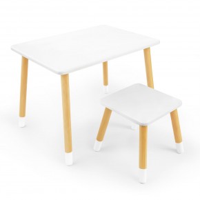 Детский комплект стол и табурет Rolti Baby (белая столешница/белое сиденье/береза ножки) в Тарко-Сале - tarko-sale.ok-mebel.com | фото