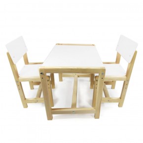 Детский растущий комплект стол и два стула  Я САМ "Лофт" (Белый, Сосна) в Тарко-Сале - tarko-sale.ok-mebel.com | фото 1