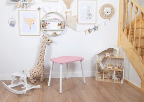Детский стол Rolti Baby «Облачко»  (розовый/белый, массив березы/мдф) в Тарко-Сале - tarko-sale.ok-mebel.com | фото