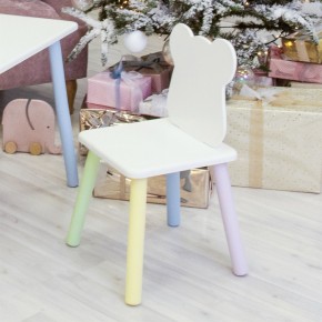 Детский стул Мишутка (Белый/Белый/Цветной) в Тарко-Сале - tarko-sale.ok-mebel.com | фото 1