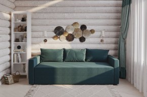 Диван-кровать Вало сине-зелёный, ткань рогожка в Тарко-Сале - tarko-sale.ok-mebel.com | фото 2