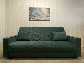 Диван Престиж-15 (НПБ+МДФ) велюр Sensey bottle green в Тарко-Сале - tarko-sale.ok-mebel.com | фото 2