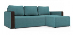Диван угловой Алиса 3 Vital BLUE - Teos Dark Brown в Тарко-Сале - tarko-sale.ok-mebel.com | фото