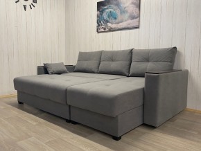 Диван угловой Комфорт-3 (НПБ+МДФ) велюр Galaxy Lite 26 в Тарко-Сале - tarko-sale.ok-mebel.com | фото 3