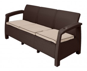 Диван Yalta Premium Sofa 3 Set (Ялта) шоколадный (+подушки под спину) в Тарко-Сале - tarko-sale.ok-mebel.com | фото 1