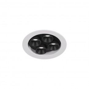 DK2510-WB Встраиваемый светильник SPACE со светодиодом d65 220V 8W 38° 4000К IP20 белый/черный алюминий в Тарко-Сале - tarko-sale.ok-mebel.com | фото 4