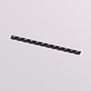 DK2532-WB Встраиваемый светильник SPACE со светодиодом под шпатлевку L240mm 220V 20W 38° 4000К IP20 белый/черный алюминий в Тарко-Сале - tarko-sale.ok-mebel.com | фото