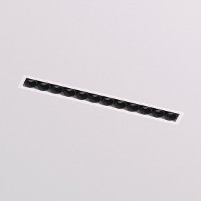 DK2532-WB Встраиваемый светильник SPACE со светодиодом под шпатлевку L240mm 220V 20W 38° 4000К IP20 белый/черный алюминий в Тарко-Сале - tarko-sale.ok-mebel.com | фото 2