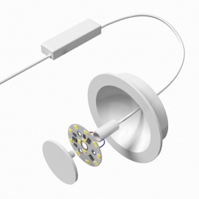 DK2700-WH Встраиваемый светильник, IP 20, 7 Вт, LED 3000, белый, алюминий в Тарко-Сале - tarko-sale.ok-mebel.com | фото 4