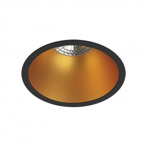 DK3026-BG Встраиваемый светильник, IP 20, 10 Вт, GU5.3, LED, черный/золотой, пластик в Тарко-Сале - tarko-sale.ok-mebel.com | фото