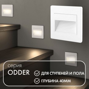 DK3050-WH Светильник встраиваемый в стену, IP 20, LED 3000, 1 Вт, белый, пластик в Тарко-Сале - tarko-sale.ok-mebel.com | фото 5
