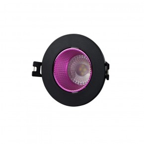 DK3061-BK+PI Встраиваемый светильник, IP 20, 10 Вт, GU5.3, LED, черный/розовый, пластик в Тарко-Сале - tarko-sale.ok-mebel.com | фото 1