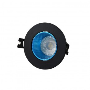 DK3061-BK+СY Встраиваемый светильник, IP 20, 10 Вт, GU5.3, LED, черный/голубой, пластик в Тарко-Сале - tarko-sale.ok-mebel.com | фото 1