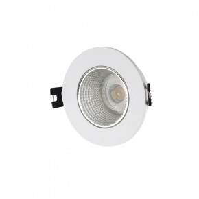 DK3061-WH+CH Встраиваемый светильник, IP 20, 10 Вт, GU5.3, LED, белый/хром, пластик в Тарко-Сале - tarko-sale.ok-mebel.com | фото