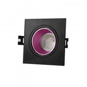 DK3071-BK+PI Встраиваемый светильник, IP 20, 10 Вт, GU5.3, LED, черный/розовый, пластик в Тарко-Сале - tarko-sale.ok-mebel.com | фото 1